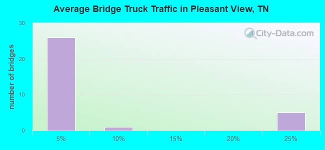 Average Bridge Truck Traffic in Pleasant View, TN