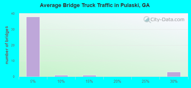 Average Bridge Truck Traffic in Pulaski, GA