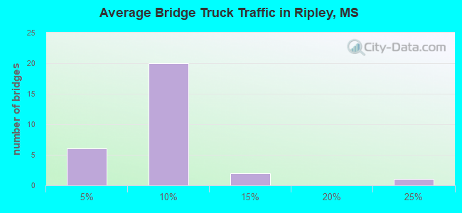 Average Bridge Truck Traffic in Ripley, MS