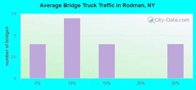Average Bridge Truck Traffic in Rodman, NY