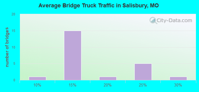 Average Bridge Truck Traffic in Salisbury, MO