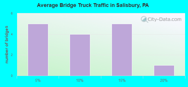 Average Bridge Truck Traffic in Salisbury, PA
