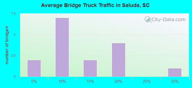 Average Bridge Truck Traffic in Saluda, SC