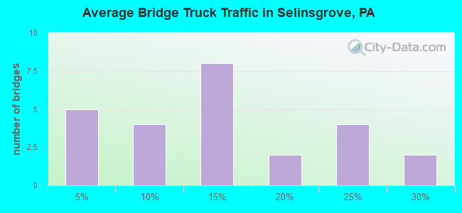 Average Bridge Truck Traffic in Selinsgrove, PA