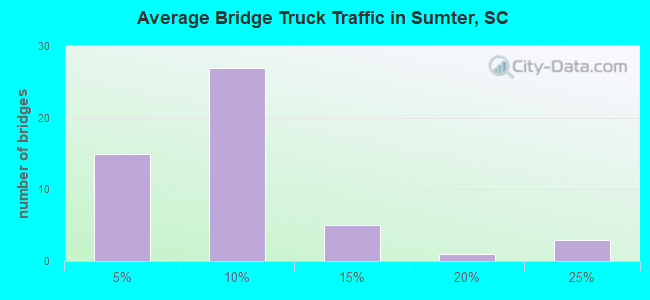 Average Bridge Truck Traffic in Sumter, SC