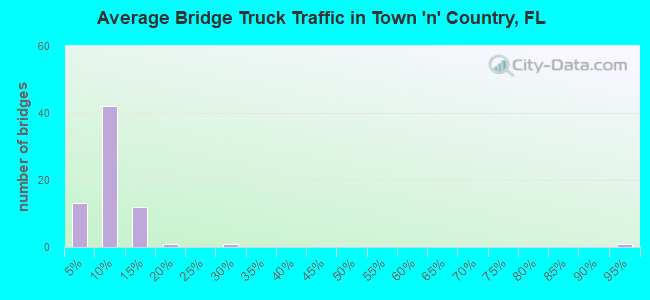 Average Bridge Truck Traffic in Town 'n' Country, FL