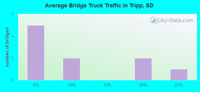 Average Bridge Truck Traffic in Tripp, SD