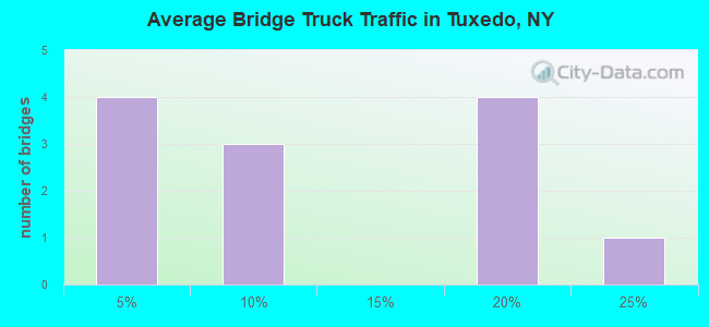 Average Bridge Truck Traffic in Tuxedo, NY