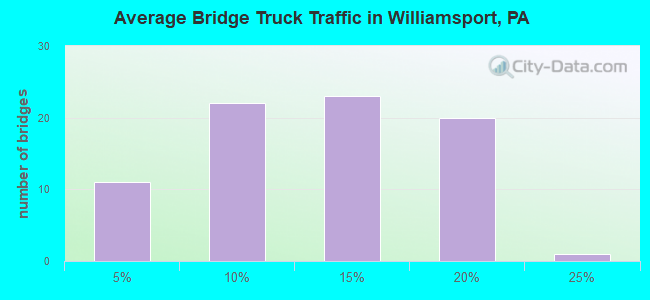 Average Bridge Truck Traffic in Williamsport, PA