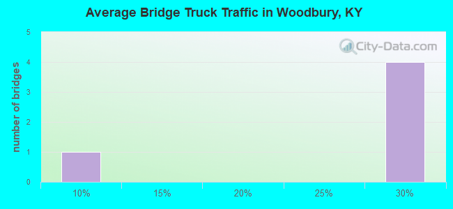 Average Bridge Truck Traffic in Woodbury, KY