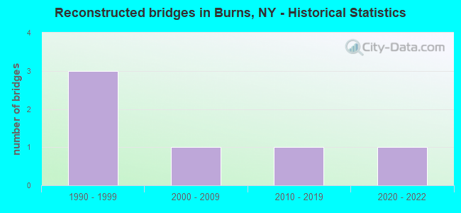 Reconstructed bridges in Burns, NY - Historical Statistics