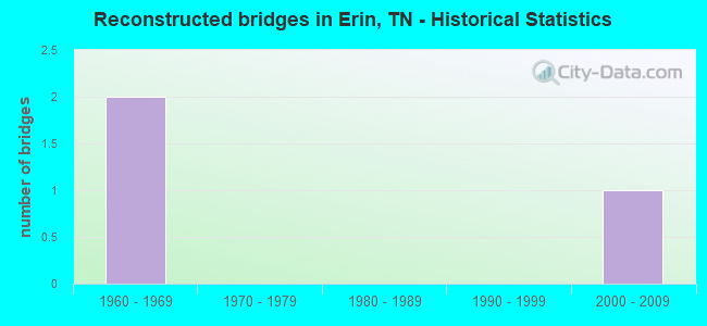 Reconstructed bridges in Erin, TN - Historical Statistics