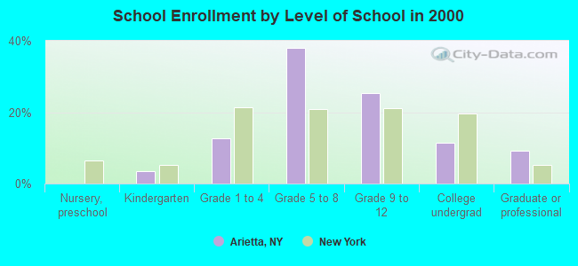 School Enrollment by Level of School in 2000