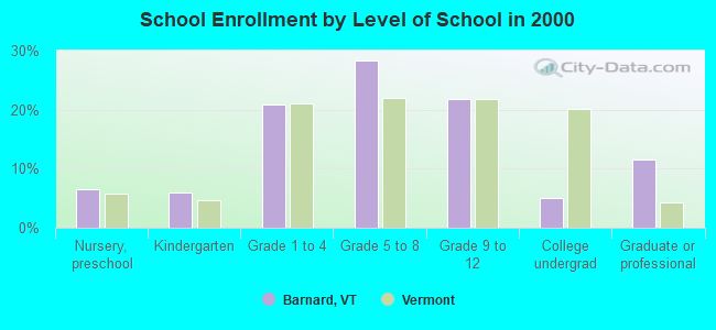 School Enrollment by Level of School in 2000