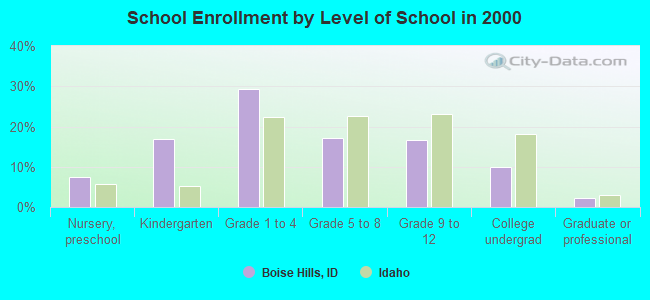 School Enrollment by Level of School in 2000