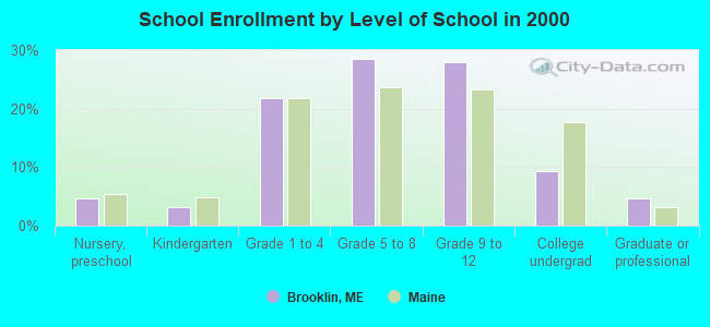 School Enrollment by Level of School in 2000