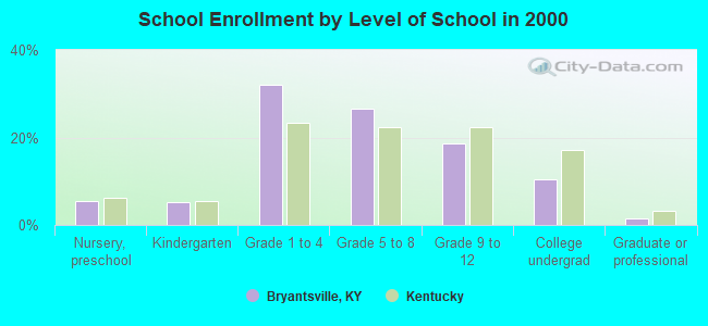 School Enrollment by Level of School in 2000