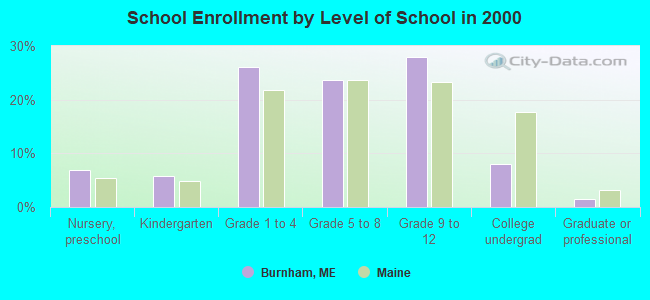 School Enrollment by Level of School in 2000