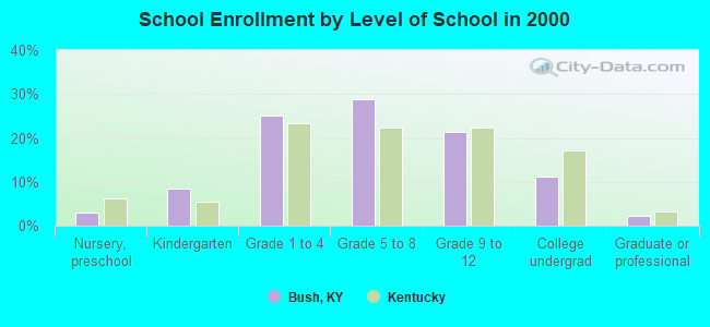 School Enrollment by Level of School in 2000