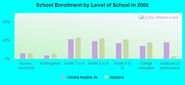 School Enrollment by Level of School in 2000