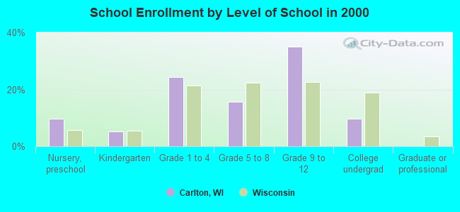 School Enrollment by Level of School in 2000