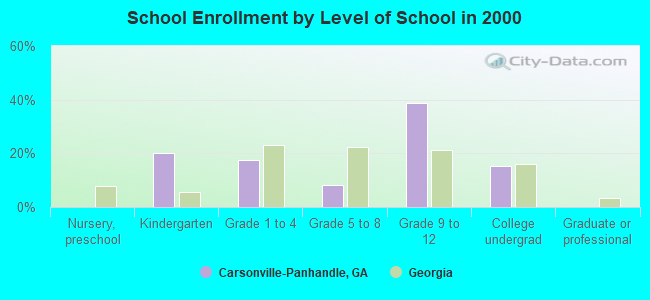 School Enrollment by Level of School in 2000