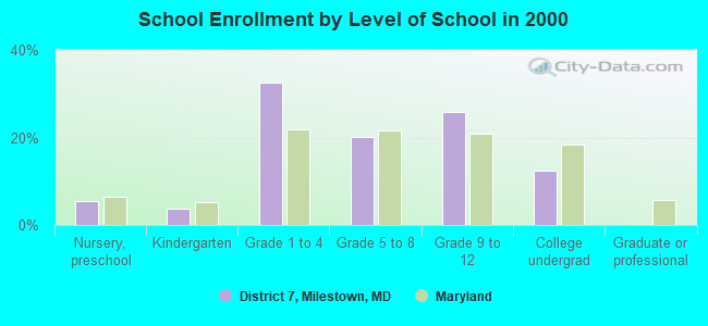 School Enrollment by Level of School in 2000