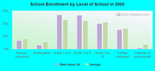 School Enrollment by Level of School in 2000