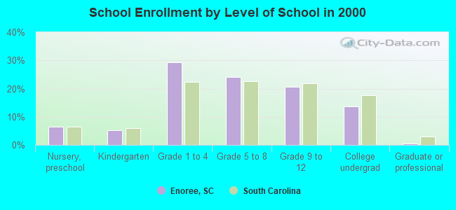 School Enrollment by Level of School in 2000