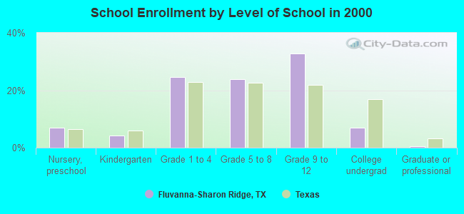 School Enrollment by Level of School in 2000