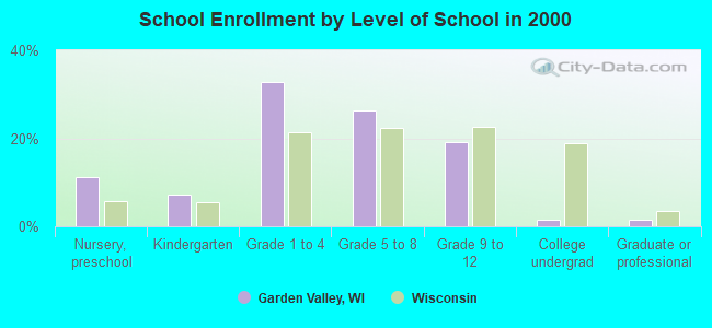 School Enrollment by Level of School in 2000