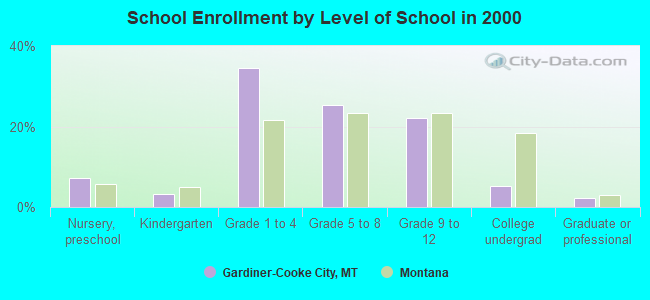 School Enrollment by Level of School in 2000