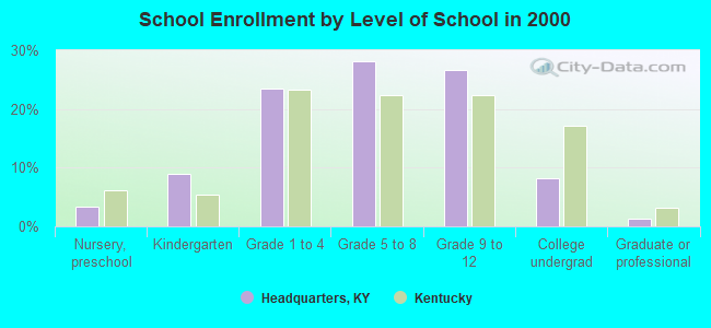 School Enrollment by Level of School in 2000