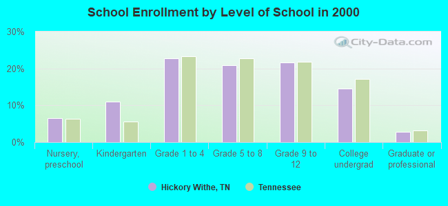 School Enrollment by Level of School in 2000