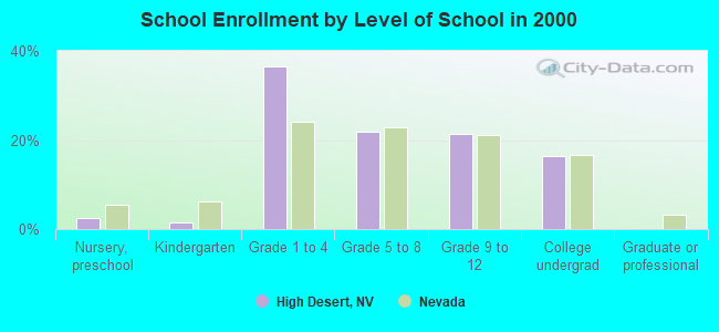 School Enrollment by Level of School in 2000