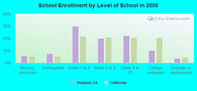 School Enrollment by Level of School in 2000