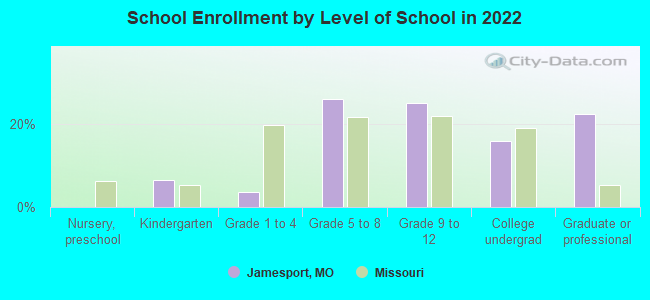 School Enrollment by Level of School in 2022