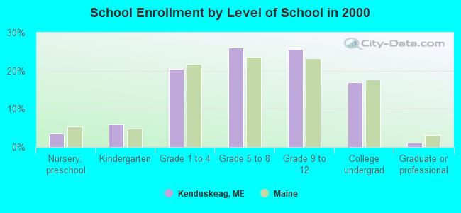 School Enrollment by Level of School in 2000