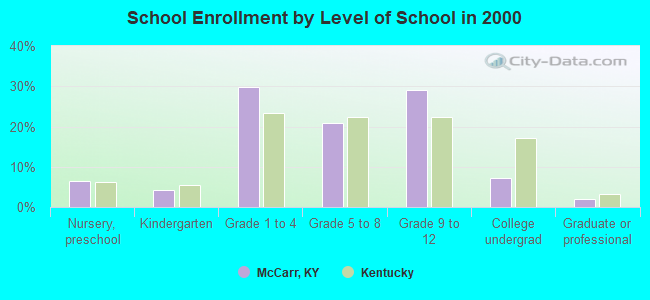 School Enrollment by Level of School in 2000