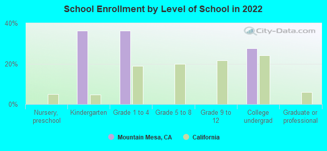 School Enrollment by Level of School in 2022