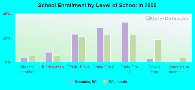 School Enrollment by Level of School in 2000