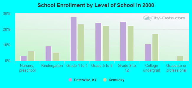 School Enrollment by Level of School in 2000