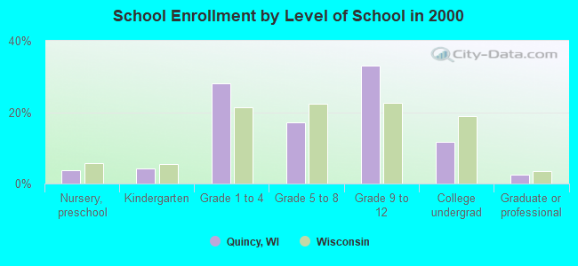 School Enrollment by Level of School in 2000