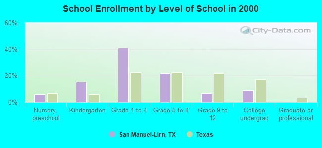 School Enrollment by Level of School in 2000