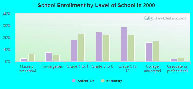 School Enrollment by Level of School in 2000