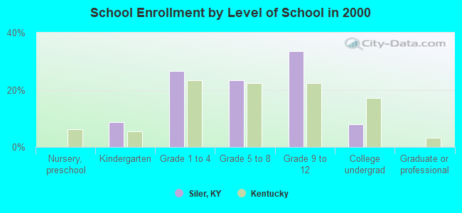 School Enrollment by Level of School in 2000