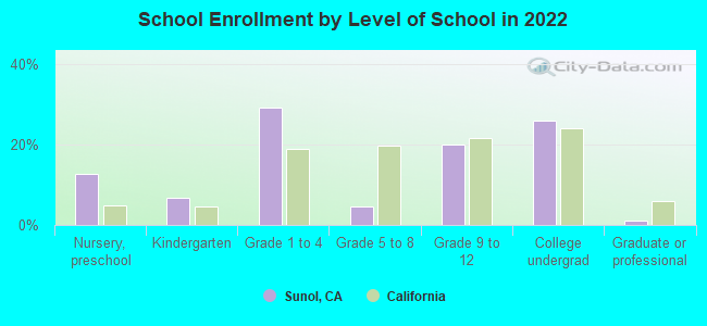 School Enrollment by Level of School in 2022