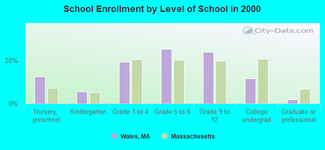 School Enrollment by Level of School in 2000