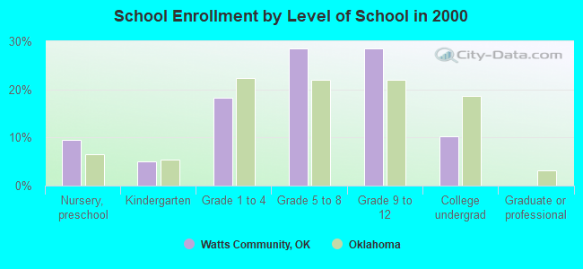 School Enrollment by Level of School in 2000