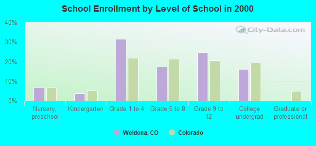 School Enrollment by Level of School in 2000